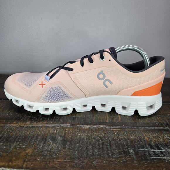 NEW ON Cloud X Womens Size 11 Comfy Running Shoes Sneakers Gym Orange White - Picture 6 of 11